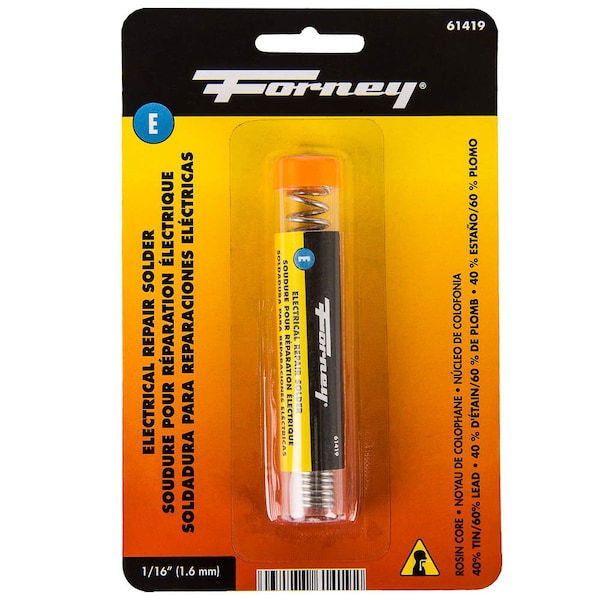 Forney Solder, Electrical Repair, Rosin Core, 1/16 in, .75 Ounce 61419 - main